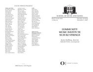 community music institute suzuki strings - School of Music ...