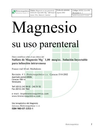 Magnesio - Infomagnesio.com