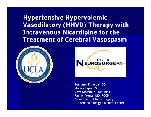 Hypertensive Hypervolemic Vasodilatory (HHVD) Therapy with ...