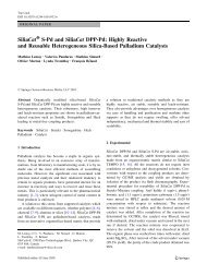 SiliaCat S-Pd and SiliaCat DPP-Pd: Highly Reactive and ... - Silicycle