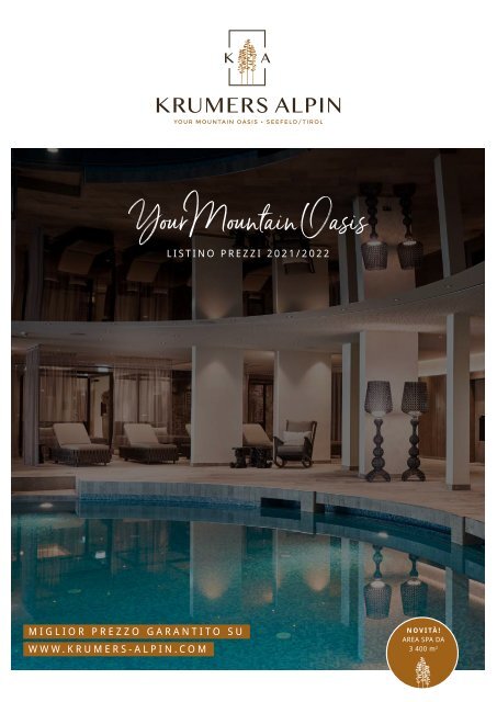 Krumers Alpin listino prezzi 2021 / 2022