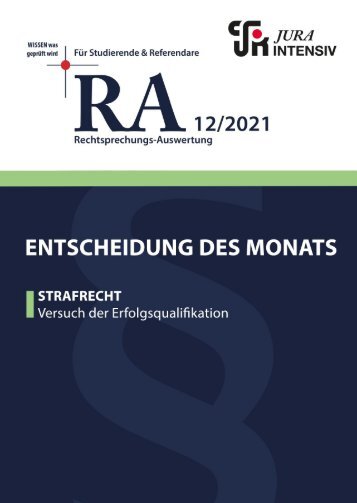RA 12/2021 - Entscheidung des Monats