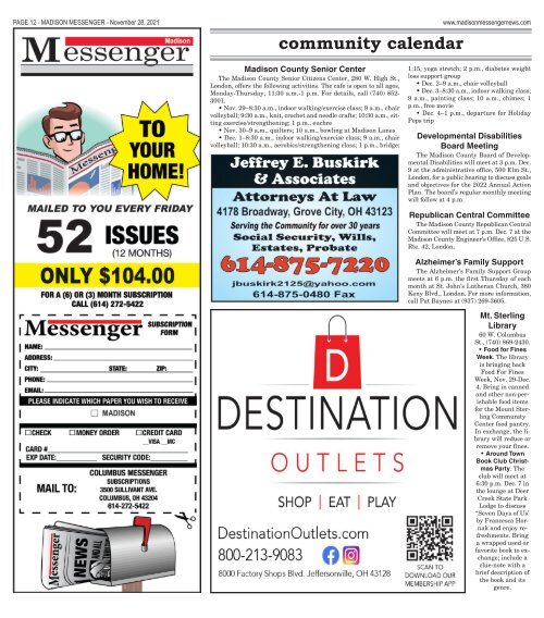 Madison Messenger - November 28th, 2021