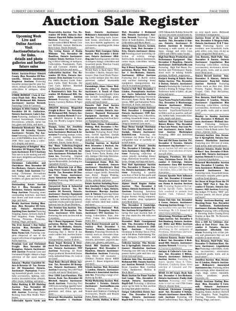 Woodbridge Advertiser/AuctionsOntario.ca - 2021-11-29