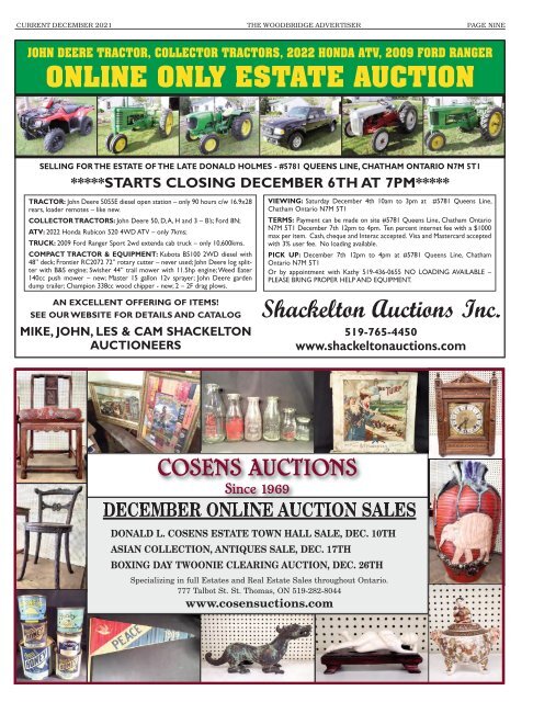 Woodbridge Advertiser/AuctionsOntario.ca - 2021-11-29