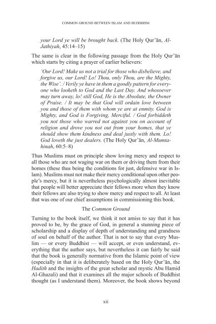 Common Ground - Islam and Buddhism