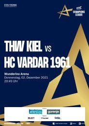 ZEBRA Hallenheft THW Kiel vs. HC Vardar 1961, 02.12.2021 in Kiel