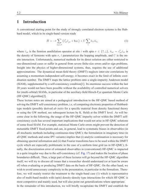 5 Hirsch-Fye quantum Monte Carlo method for ... - komet 337