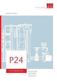 ACO Österreich Haustechnik Preisliste 2024 - Kapitel 7 Hebeanlagen
