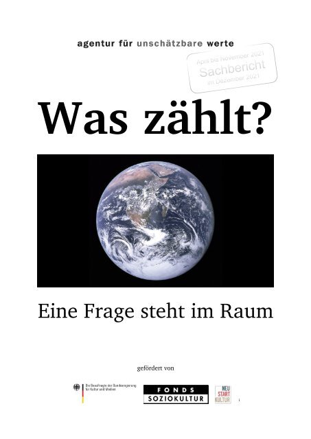 WAS ZÄHLT? - Eine Frage steht im Raum