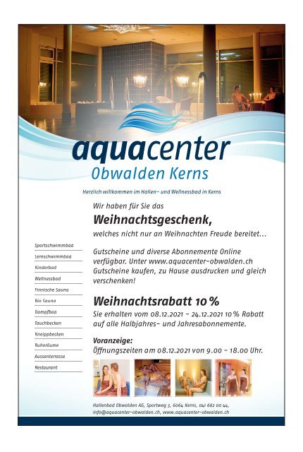 Aktuell Obwalden | KW48 | 2. Dezember 2021