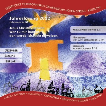 Gemeindebrief Dezember 2021 und  Januar / Februar 2022
