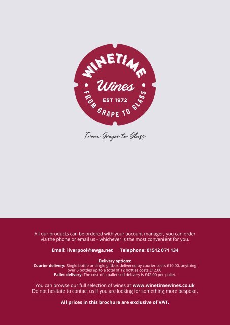 Winetime Liverpool Xmas Brochure 2021