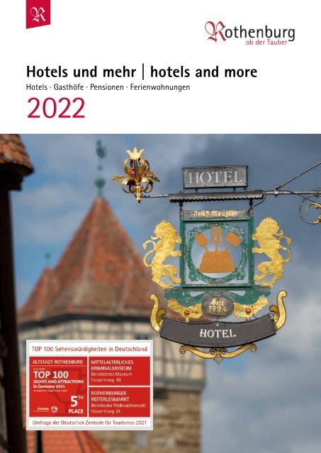Rothenburg ob d. Tauber Unterkunftsverzeichnis 2022