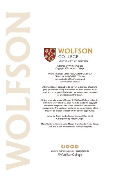 Wolfson College Record 2021