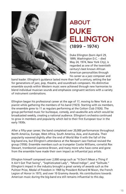 SCD + Duke Ellington in collaboration with Shane Chalke B.E. Jazz