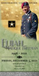 Elijah Freeman Memorial Program