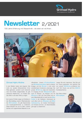 Newsletter Grimsel Hydro 2/2021