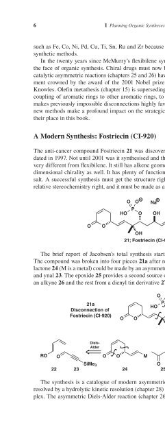 Organic Synthesis Strategy and Control