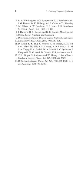 Organic Synthesis Strategy and Control