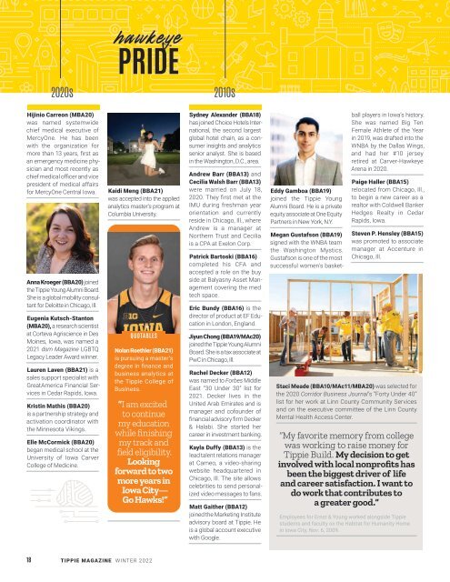 Tippie Magazine (Winter 2022) - Tippie College of Business