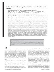 In vitro study of endodontic post cementation protocols that use resin ...