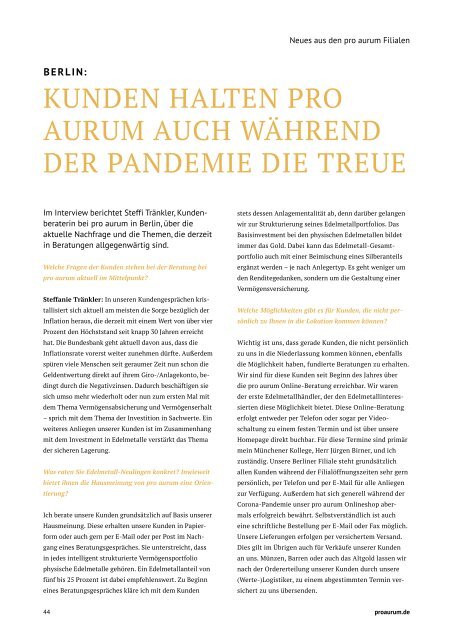 pro aurum Magazin 03/2021