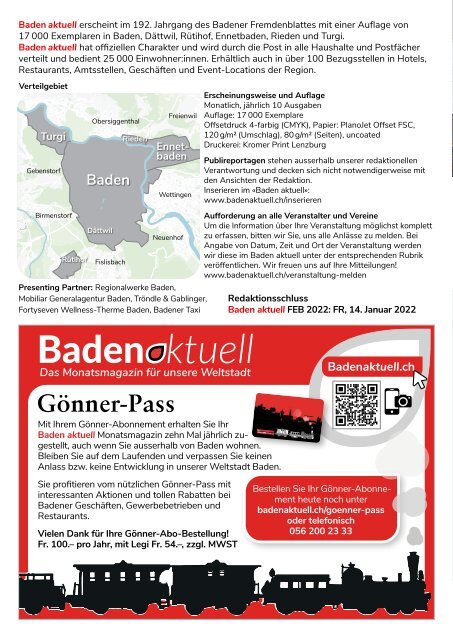 Baden aktuell Magazin Doppelausgabe Dezember 2021 und Januar 2022