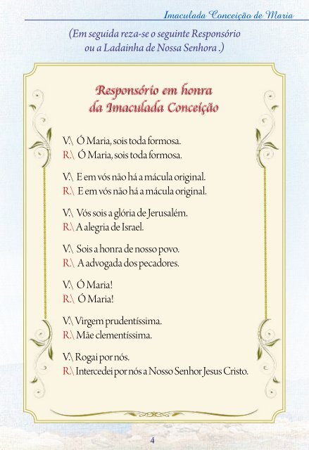 Novena à Imaculada Conceição de Maria