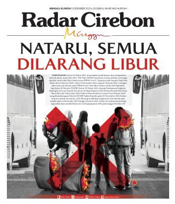 Epaper Radar Cirebon Edisi Minggu 5 Desember 2021