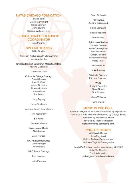 63rd Chicago/Midwest Regional Emmy Awards Program Book (2021)