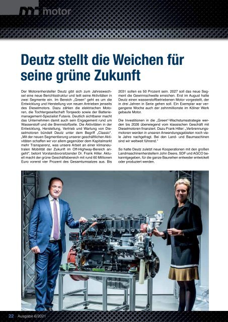 der motor – Ausgabe 6/21 – Kommunikation für die Branche