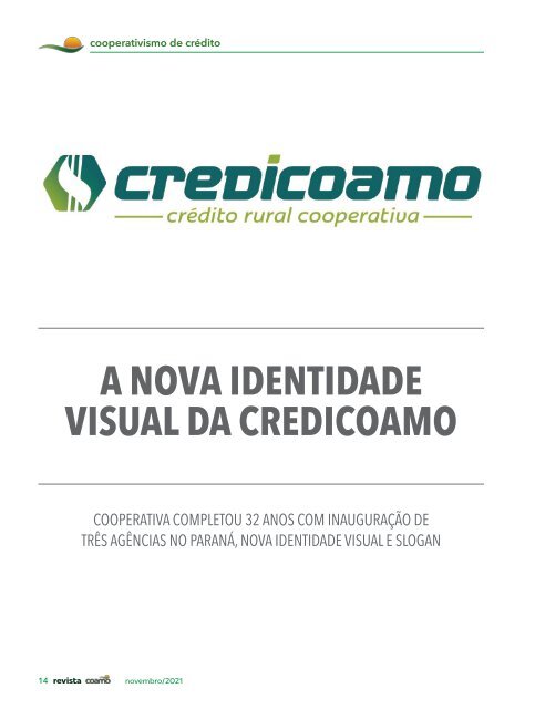 Revista Coamo edição Novembro de 2021