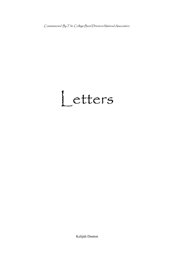 Letters | Murphy Music Press, LLC