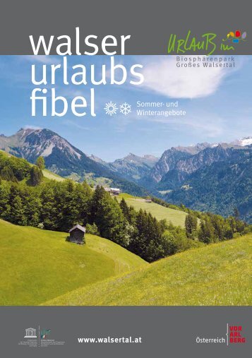 Walser Urlaubsfibel Magazin