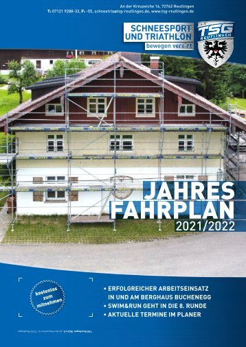 TSG Schneesport und Triathlon Jahresfahrplan 2021/22