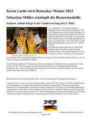 Kevin Lucht wird Deutscher Meister 2012 Sebastian Müller erkämpft ...