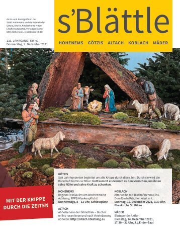 s'Blättle Nr. 49 - Do, 9. Dezember 2021