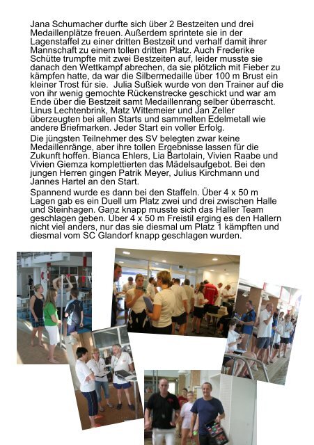 Platsch und Klatsch (Vereinszeitung 01/2012) - SV Halle (Westf.) eV