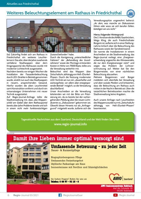 Regio-Journal 03/2021