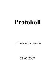 Protokoll - Saaleschwimmer Halle eV