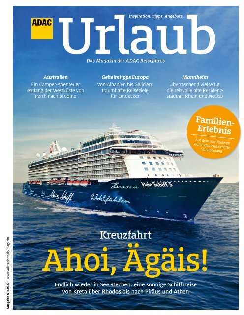 ADAC Urlaub Magazin, Januar-Ausgabe 2022, Württemberg