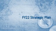 UNT Dallas FY22 Strategic Plan