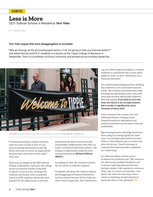 Iowa Ledger (2021) - Tippie College of Business