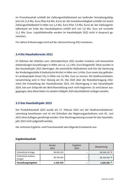 Entwurf zum Haushaltsplan 2024 der Kreisstadt Dietzenbach