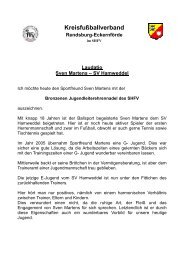 Laudatio Sven Martens – SV Hamweddel - Kreisfußballverband ...