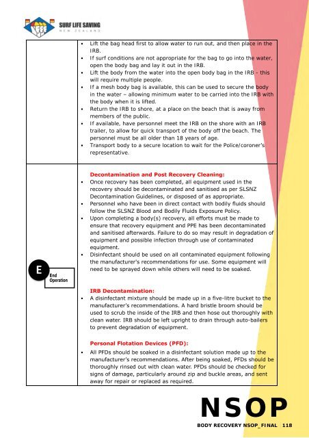 National Standard Operating Procedures - Jul 2022