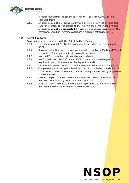 National Standard Operating Procedures - Jul 2022