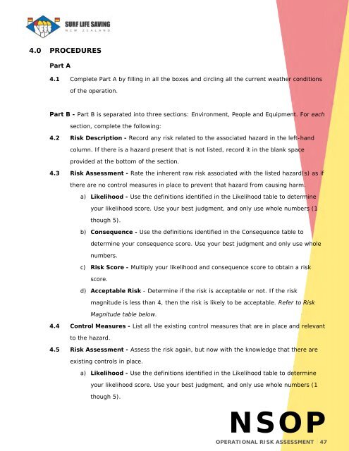 National Standard Operating Procedures - Jul 2022