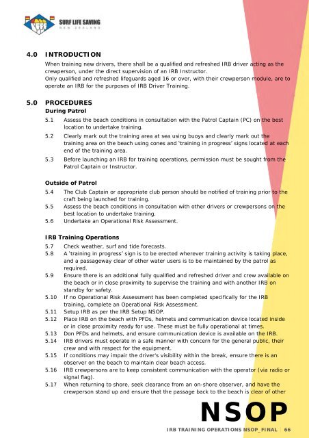 National Standard Operating Procedures - Jul 2022